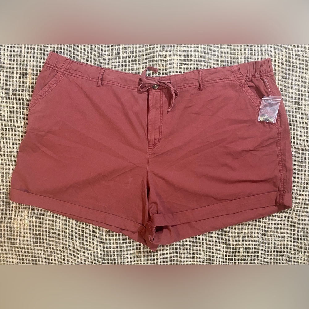Sonoma Maroon Utility Shorts, Sz 4X, Cotton/Spandex, Ultra Comfort Waistband